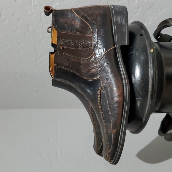 LAMASINI BOOTS, BROWN SHOES SIZE 28 1/2 US10 MADE IN MEXICO CHUKKA BOOTS - Picture 10 of 12